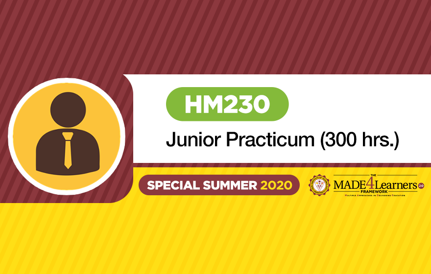 HM230 Junior Practicum (SO1)