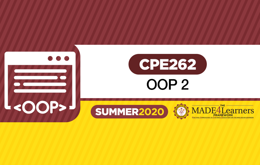 CPE262 Object Oriented Programming II (Special Summer 2020)