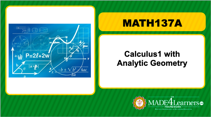 MATH137A Calculus 1 with Analytic Geometry (E2/J1-C1)