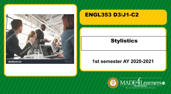 ENGL353 Stylistics (D3/J1-C2)