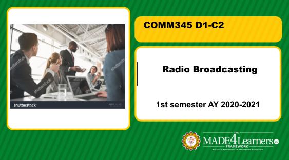 COMM345 Radio Broadcasting (D1-C2)