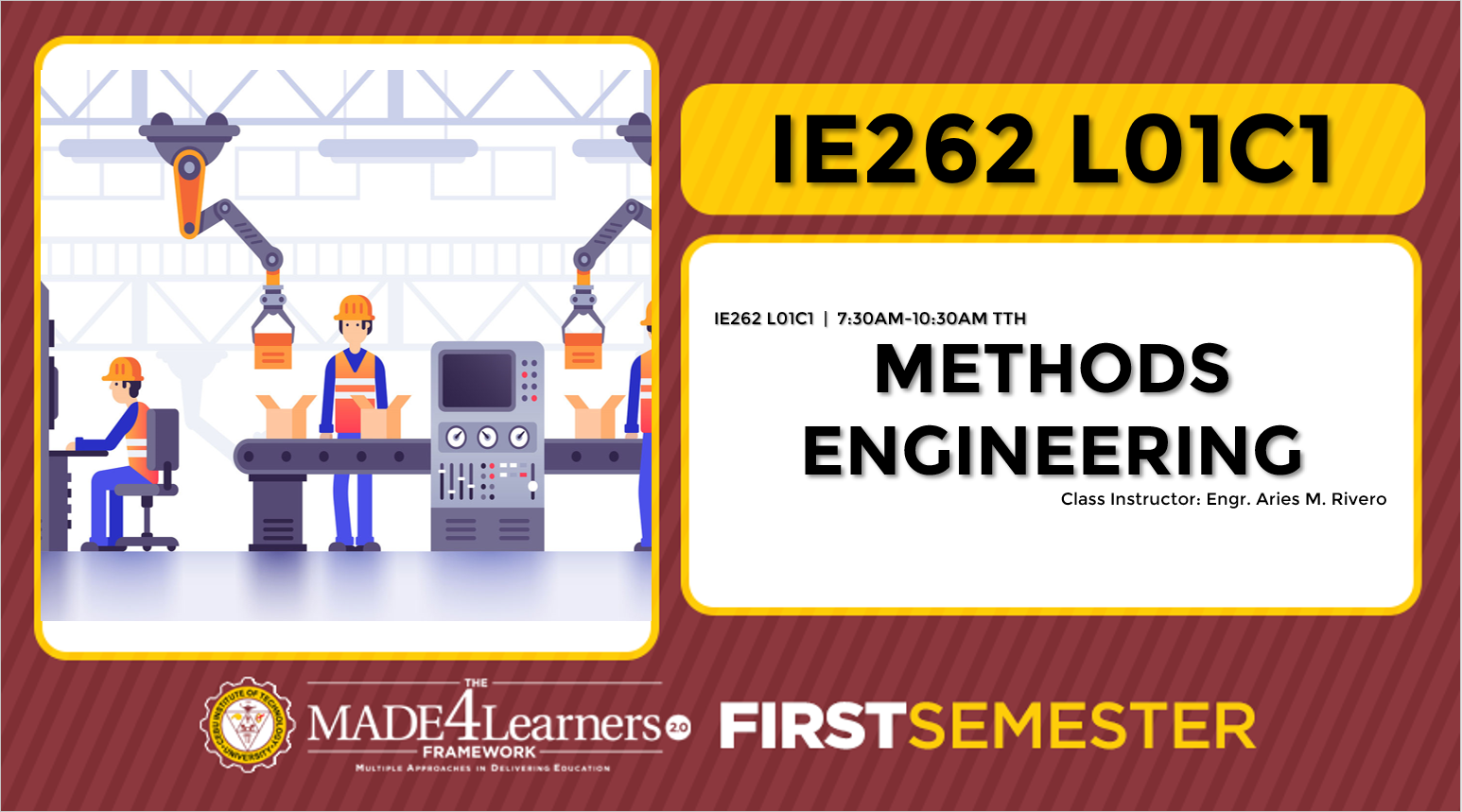 IE262 (MET) Methods Engineering