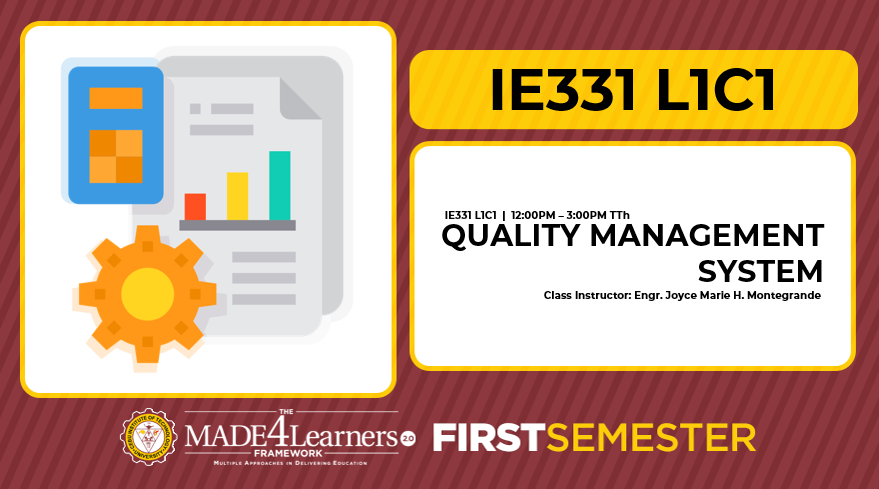 IE331 (QMS) Quality Management Systems